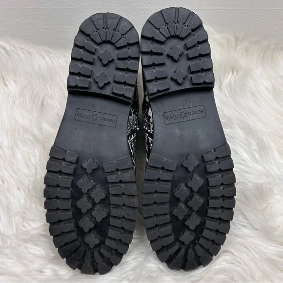 Seven Dials Black Snakeskin Ankle Booties Size 9.5 - Picture 12 of 12